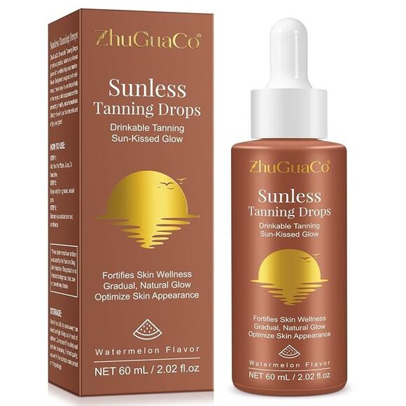 Bundle Two (2) Boxes of Sunless Tanning Drops to Drink 60 ml / 2.02 fl oz each - Picture 2 of 8